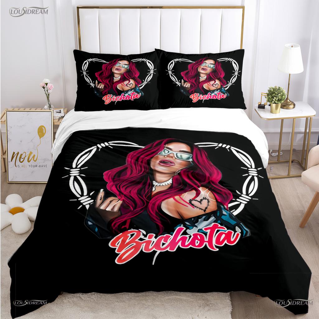 Sexy Karol G Singer Al Season Soft Duvet Cover Warm Comforter Beding set Soft Comfortable Quilt Cover plus Pilowcases Tens Single/Double/Quen/King
