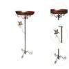 Freestanding Bird Bath Bowl Wildbird Drinking Gift Bird Feeder Tray Feeding Station for Park Yard Outdoor Attracting Birds Porch