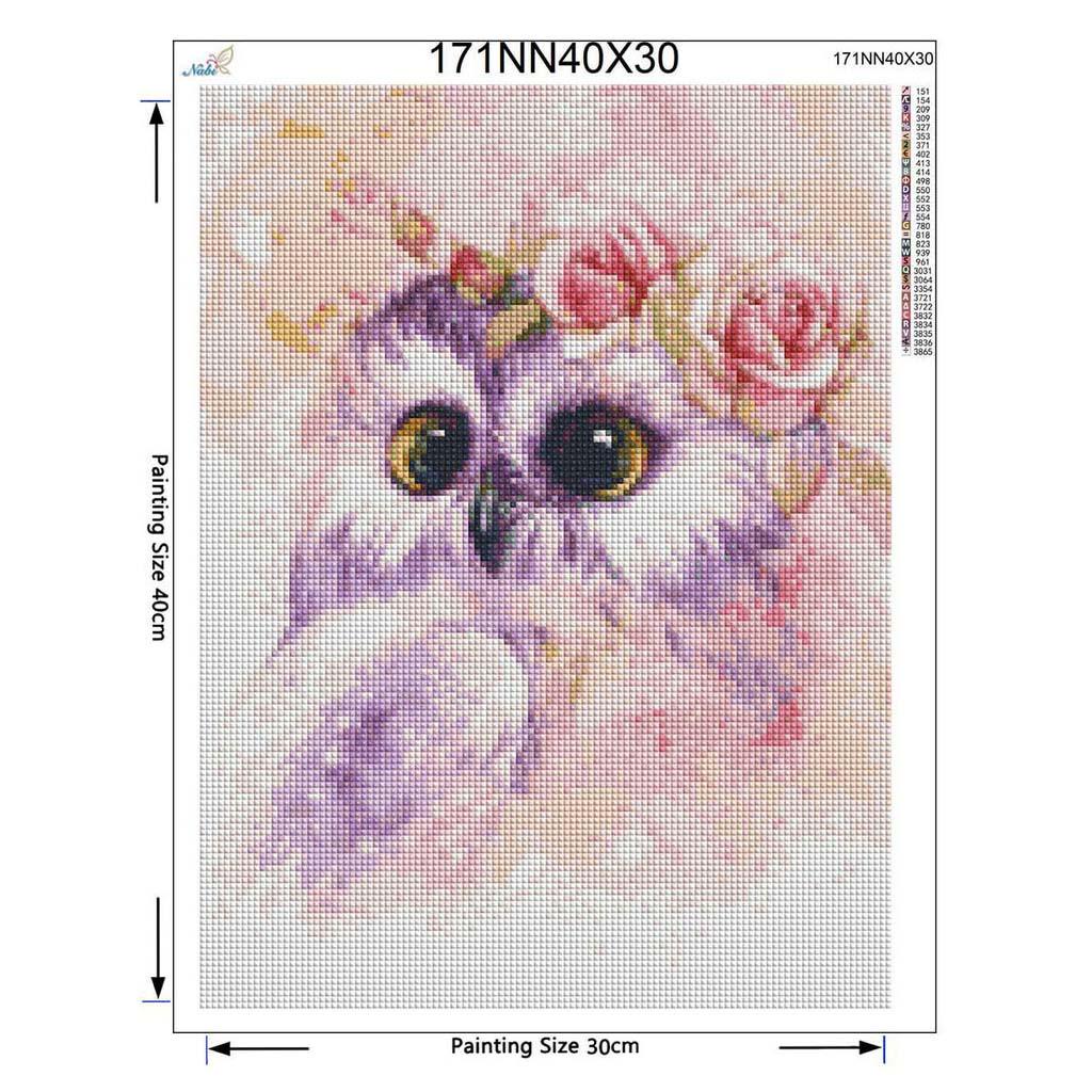 Diamond Painting Owl Full Diamond výšivka Cartoon obrázky kamínků Diamond Home Decor