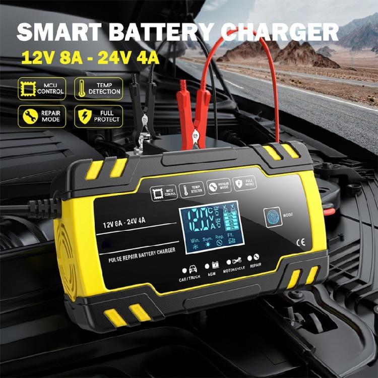 12V 24V Car Motorbike Battery Chargers AGM Lead-Acid Automatic Repair Device