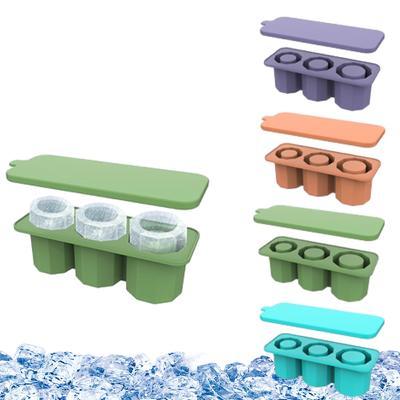 3 Grid Hollow Cylinder Ice Cubes Making Mold Fridges Ice Making Template For Whiskey Drinks