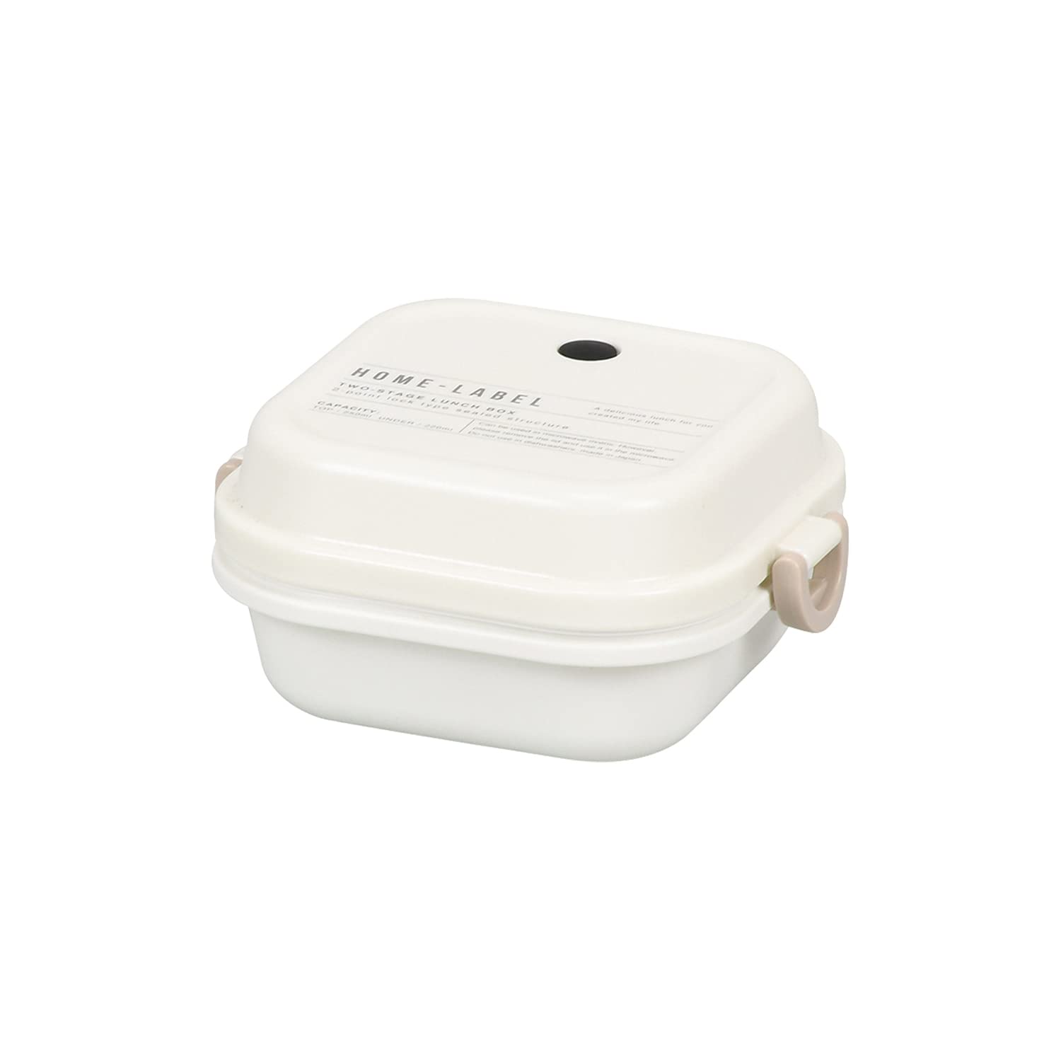 

Коробка для ланча Pearl Metal Bento Box Square S Size White Made in Japan Home Label II D-6726