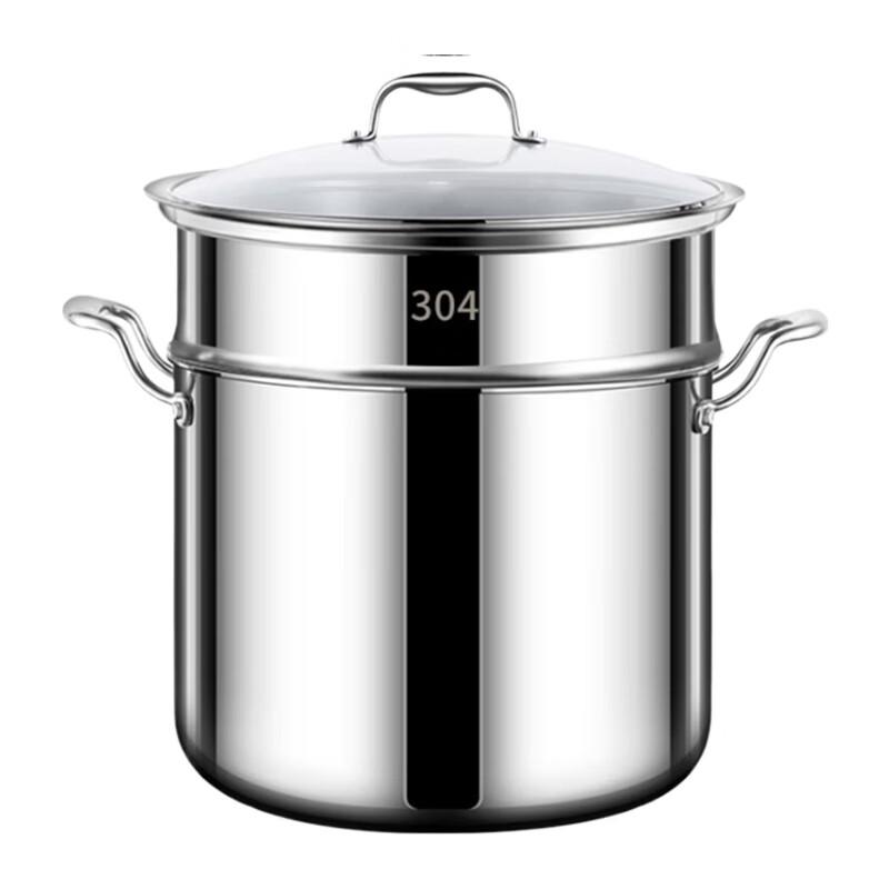 Yingbai 316 Stainless Steel Deep Stockpot with Steamer