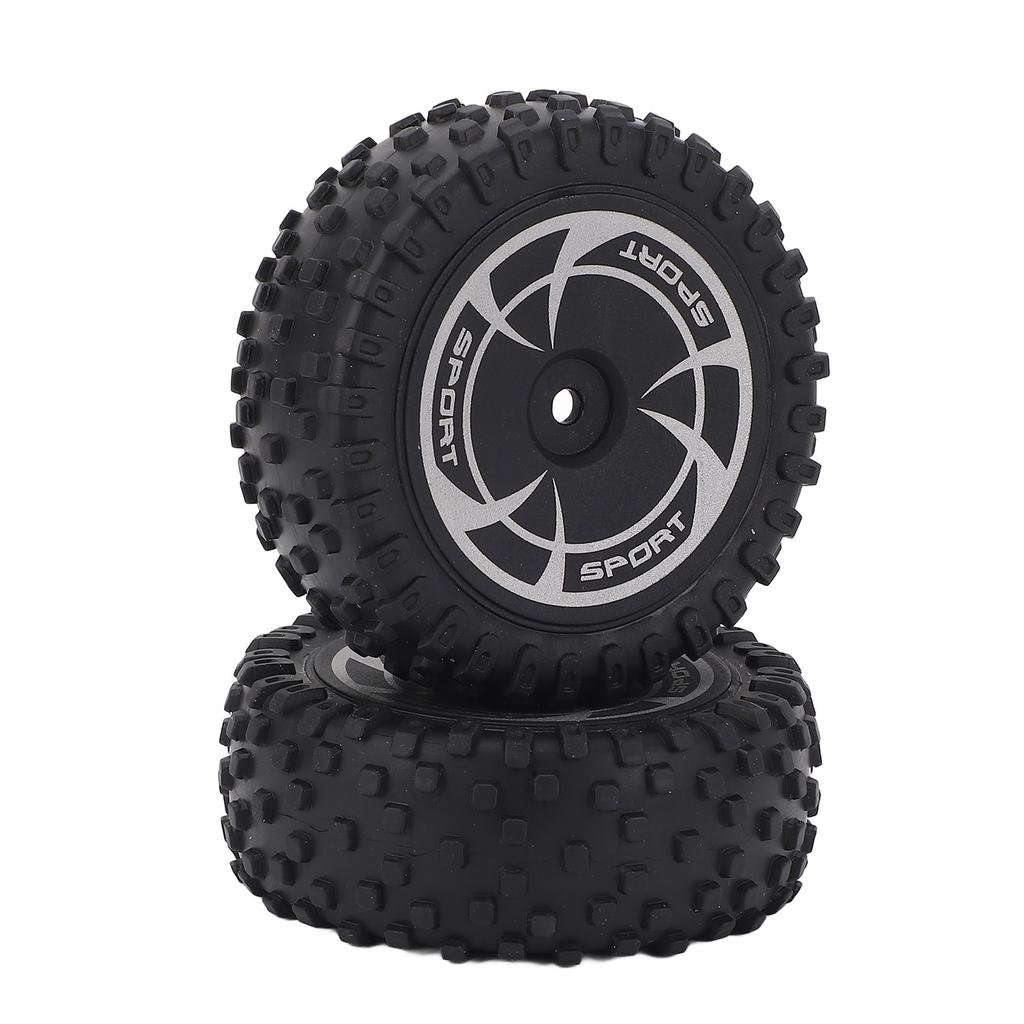 RC Car Front Wheel Tire Set Excellent Grip Rubber RC Front Tyre with Plastic Hub for WLtoys 144016 2988