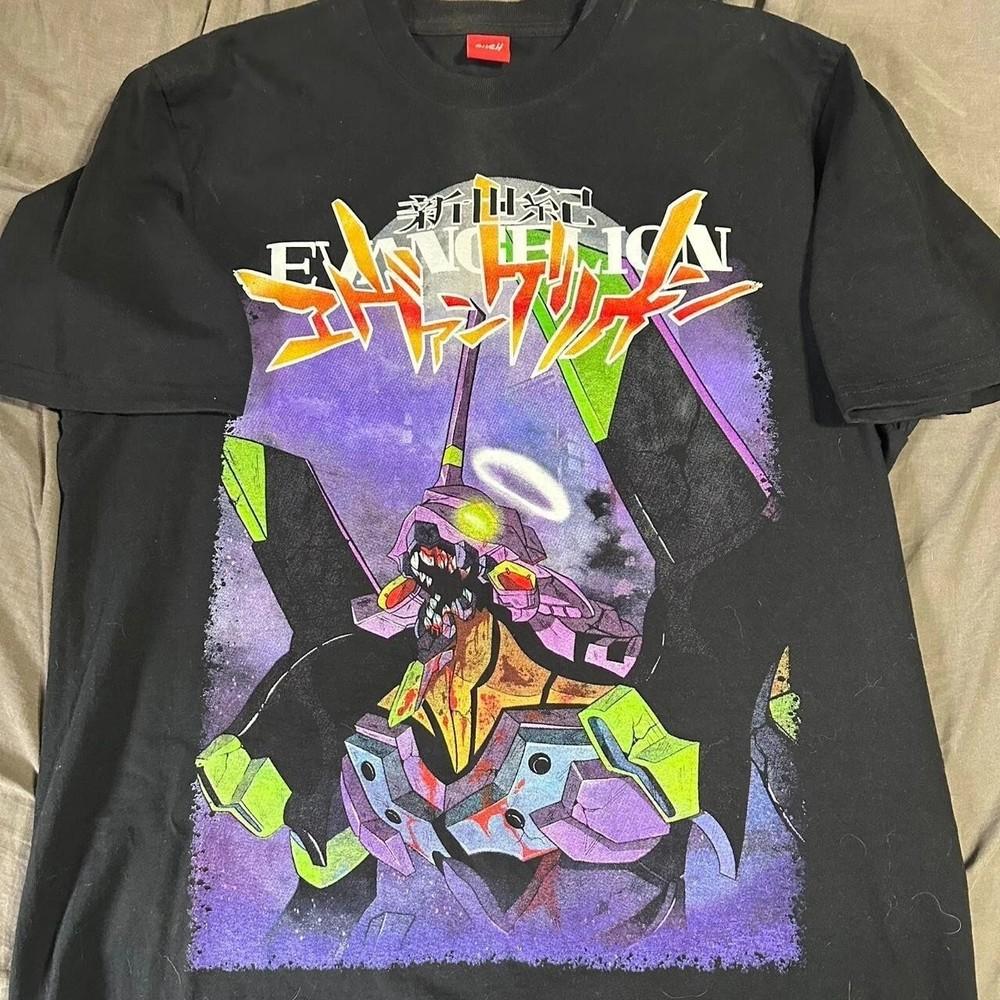 Винтажная футболка с коротким рукавом по аниме и манге Neon Genesis Evangelion S-5XL Унисекс M