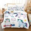 Carton Unicorn Comfortable Quilt Cover Set Children Kids Winter Soft Duvet Cover Sets ,twin Ful Quen King Bedrom Set Home Textile House De Couete
