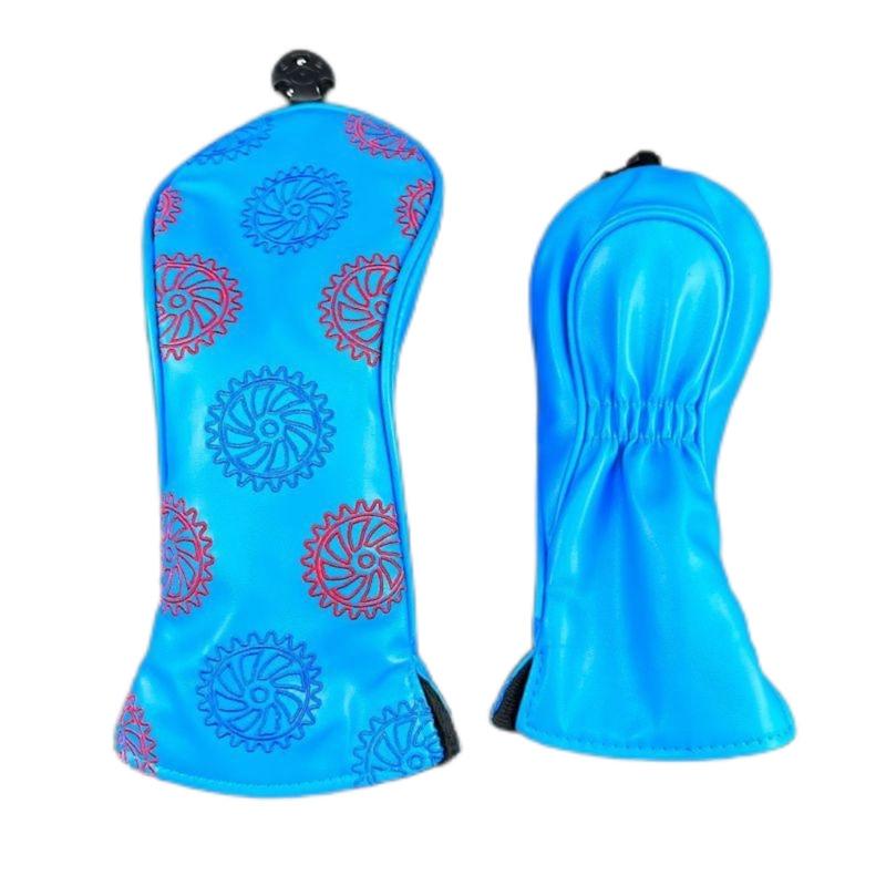 3 ks Voděodolné Potahy na hlavy golfových holí Koženka PU Potah na hlavu golfové hole Vzor ozubeného kola Potah na hlavu fairwayového woodu Golfové příslušenství