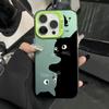 Cute Cartoon Black Cat Phone Case For iPhone 16 15 Pro Max 14 13 12 11 Pro Max XS XR 7 8 Plus Shockproof Silicone Soft TPU Cover