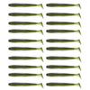 20Pcs Fishing Lures Soft Baits with T-Tail Vibrant Color Mini Size Portable Flexible Fake Lures Artificial Baits