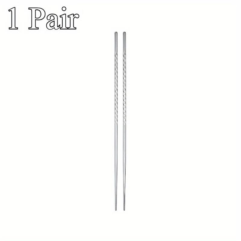 

Палочки для хот-пота очень длинные, из нержавеющей стали, дизайн для готовки, жарки, перемешивания лапши, термостойкие, многоразовые, с нескользящей ручкой