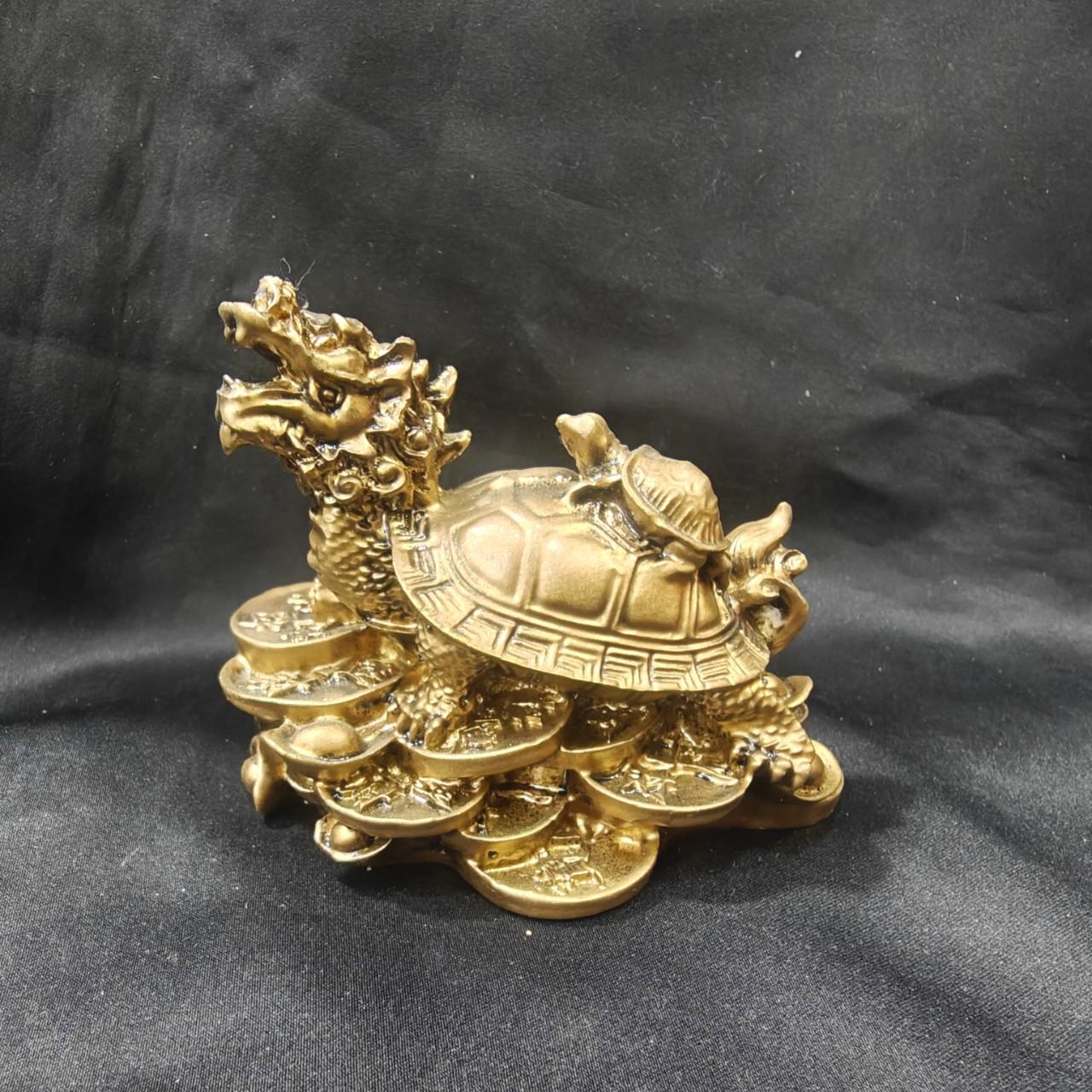 Pure Copper Dragon Turtle Pair: Wealth & Protection Feng Shui Ornament Other