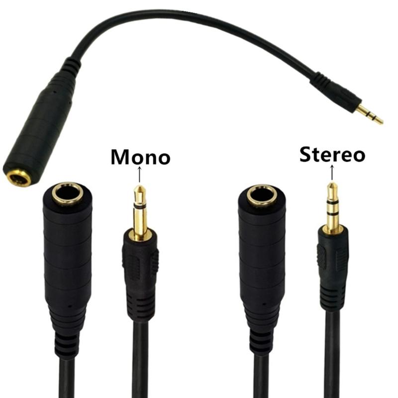 Extension Cable 6.35mm Female Plugs To 3.5mm Mono/Stereo Male Socket Cord  for phone,Computer 3.5mm Devices 30cm