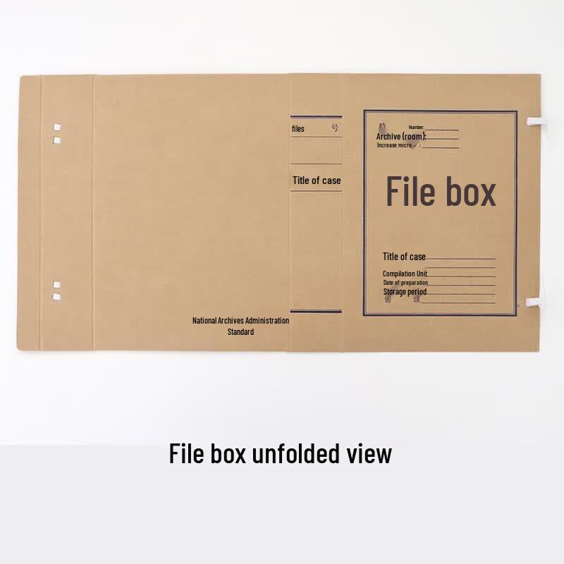 Shengben A4 Acid-Free Kraft Archival File Boxes, 10-Pack