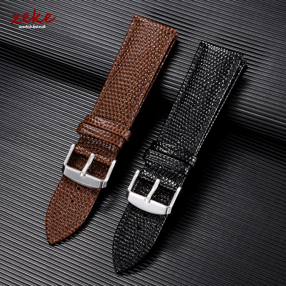 Vintage Lizard-pattern Leather Watch Band 14mm 15mm 16mm 18mm 19mm 20mm 21mm 22mm Universal Business Men Women Wristwatch Straps