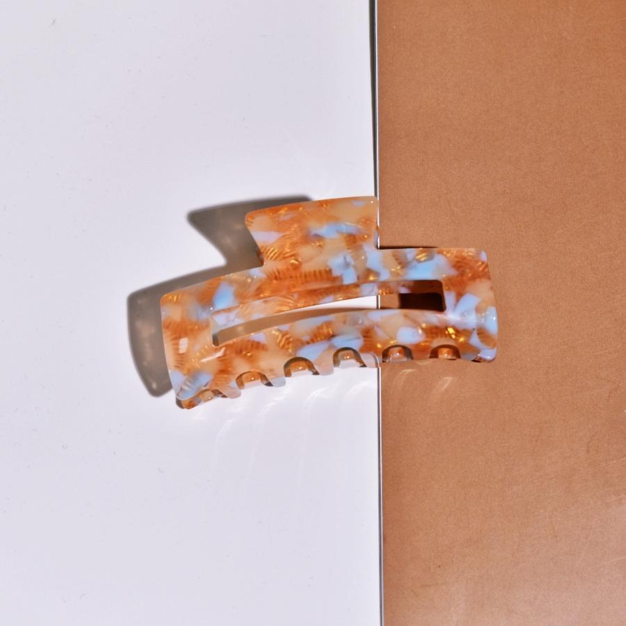 1PC Ladies Acetate Jelly Color rectangular hair claw daily wear for use in all hair sizes and lengths sweet and cute vacation