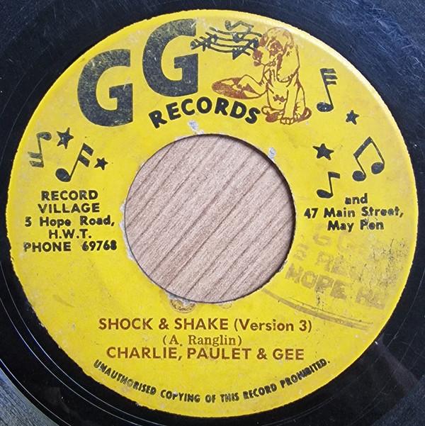 

7inch Record CHARLIE ACE PAULET GEE Shock Shake Version 3 NONE GGs Records Jamaica Reggae Ska Dub Used
