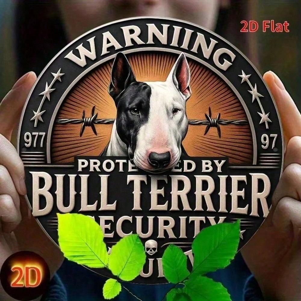 2D Iron Rottweiler Bull Terrier Wall Sign Farmhouse Man Cave Garage Art Decor