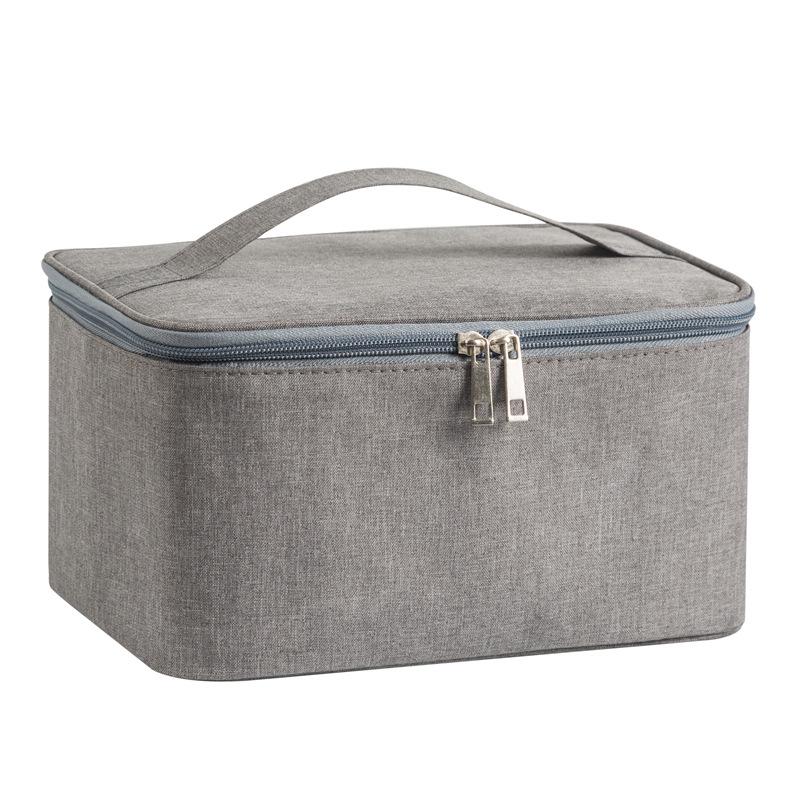 Trousse de maquillage et de toilette cationique imperméable pour les voyages - Trousse de rangement unisexe en tissu Oxford