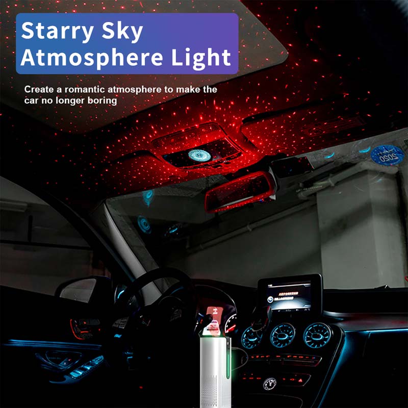 Purificador de Ar Portátil para Mesa com Filtro de Íons Negativos e Luz Ultravioleta UVC Gerador Ionizador Limpador para Carro Escritório Casa