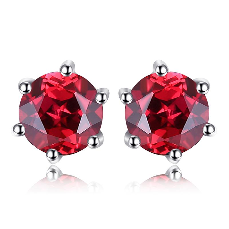 JewelryPalace Round Natural Yellow Citrine 925 Silver Stud Earrings for Women Statement Fashion Gemstone Jewelry Gift