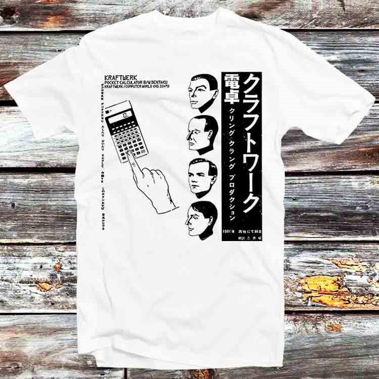

Kraftwerk Japanese Pocket Calculator Music Computer World T Shirt B494 S