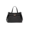 Classic Vintage Commuter Leather Shoulder Crossbody Tote Bag Medium Women Bags Black 30F2GAQS2L-001