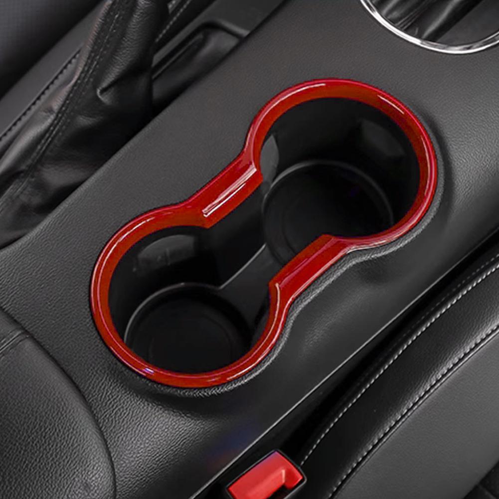 Car Interior Trim Molding Cup Holder Cover Accessories for Ford Mustang 2015- 2022