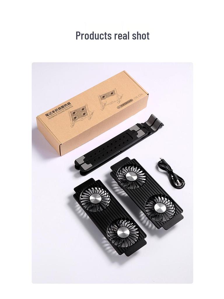 Aluminum Alloy Folding Laptop Cooling Stand with Fan