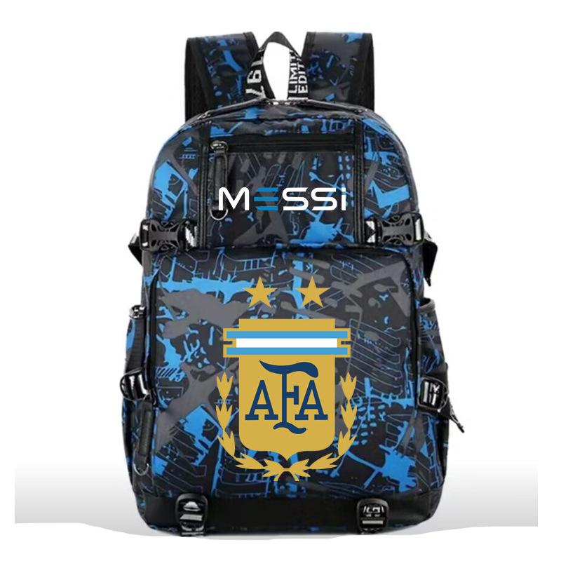 2023 football star Mbappe USB large capacity youth student schoolbag men and women leisure travel shoulder back