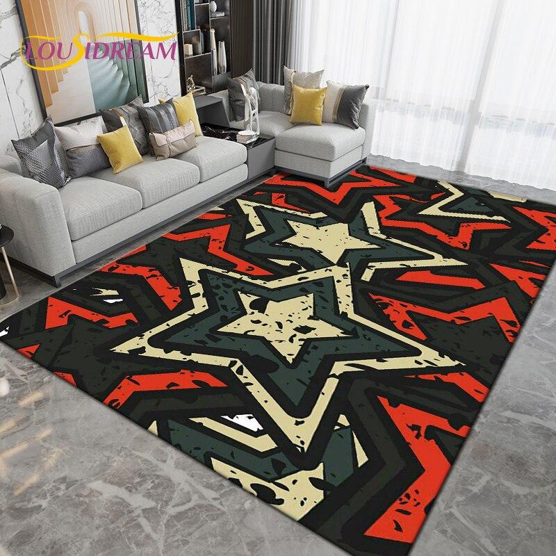 Pentagon Five-pointed Star Area Rug,Carpet Rug for Living Room Bedroom Sofa,Kitchen Bathroom Doormat Non-slip Floor Mat Gifts