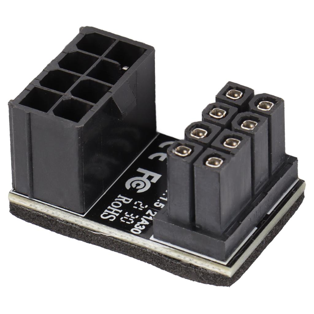 Power Adapter 8Pin Good Electrical Conductivity 180 Degree Steering Connector for Computer Graphics Card