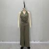 High Quality 1-piece Sleeveless Vest High Waist Wide Legs Mopping Trousers Set Summer New