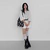 Cozy Check Shoulder Bag _[Black]