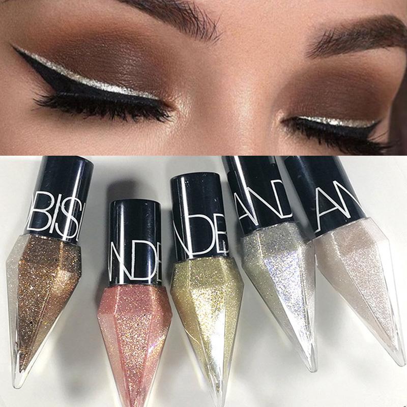 Diamant brillant Eye Liners fard à paupières imperméable argent Rose or couleur paillettes Eyeliner ombre à paupières maquillage beauté cosmétiques