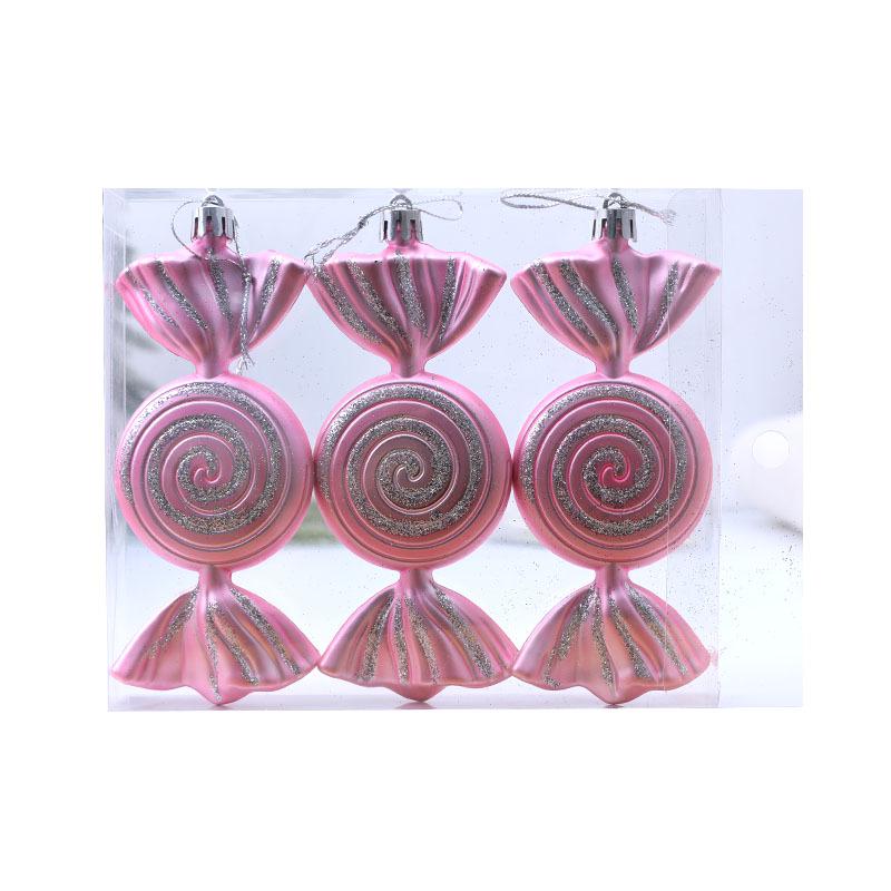 Hand-Painted Flat Candy Christmas Tree Ornament Set