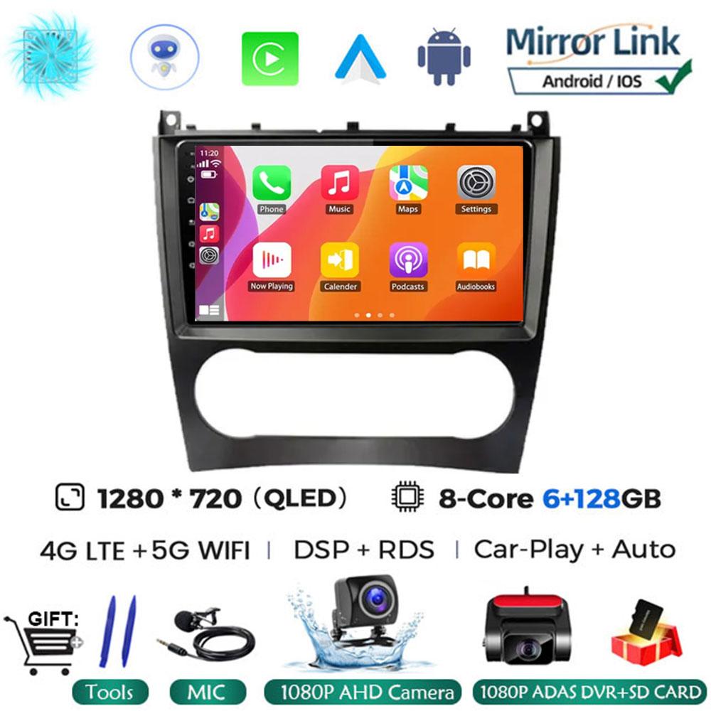Android 14 For Mercedes Benz W203 W209 C180 C200 C220 C230 2005 - 2009 Car Radio Stereo Multimedia Navigation GPS Carplay AUTO