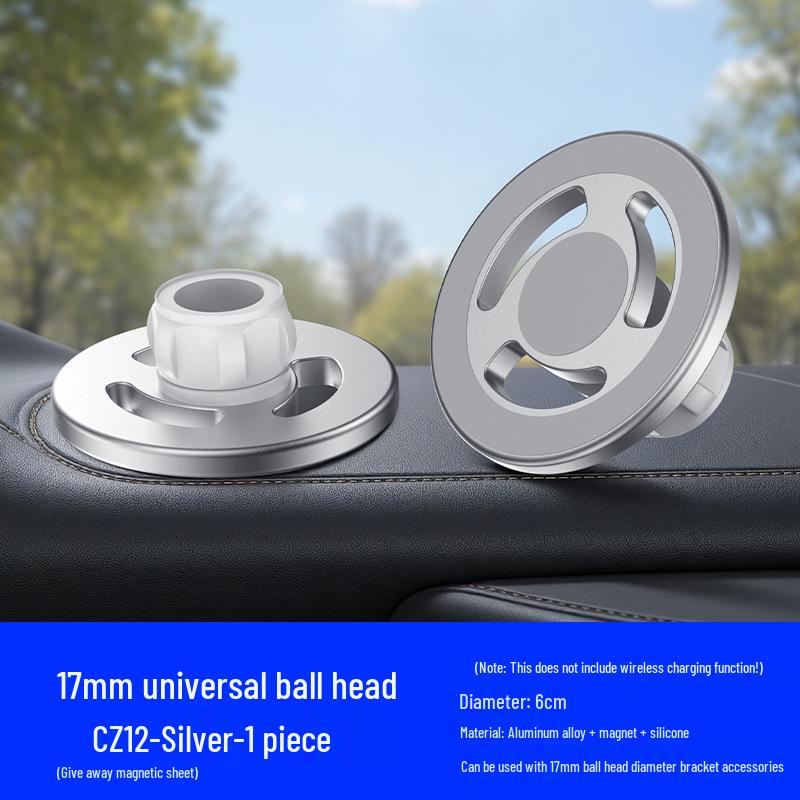 „2024 MagSafe N52 Magnetringadapter mit 17-mm-Kugelkopf-Autohalterung“