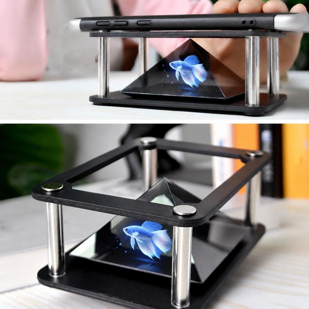 Kids Gift 3D Holographic Display Stand Four-dimensional Image Display Phone Projector Accessories