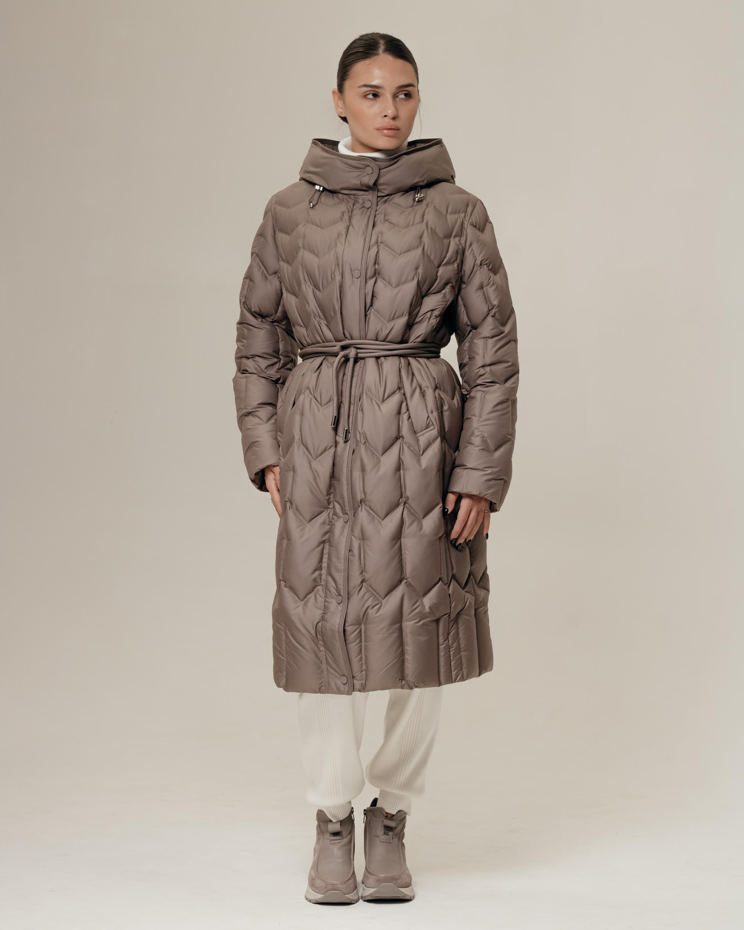 

Куртка пуховик зима SNOW OWL 24273 XL капучіно великі розміри 4XL чорний