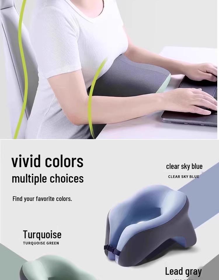 Memory Foam U-Shaped Face Down Nap Pillow for Office or School