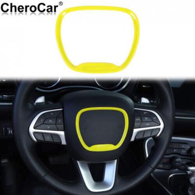 Yellow Steering Wheel Cover Trim for Dodge Challenger/Charger 2015+ Accessories