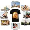 Texas Western Horse Print Vintage Casual Short Sleeve T-Shirt Pure Cotton T-shirt