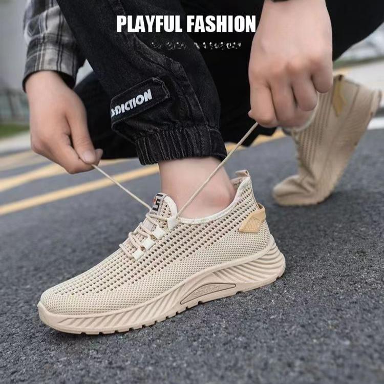 Men's Summer Mesh Shoes Single Shoes Breathable Mesh Surface Casual and Lightweight Sports Shoes