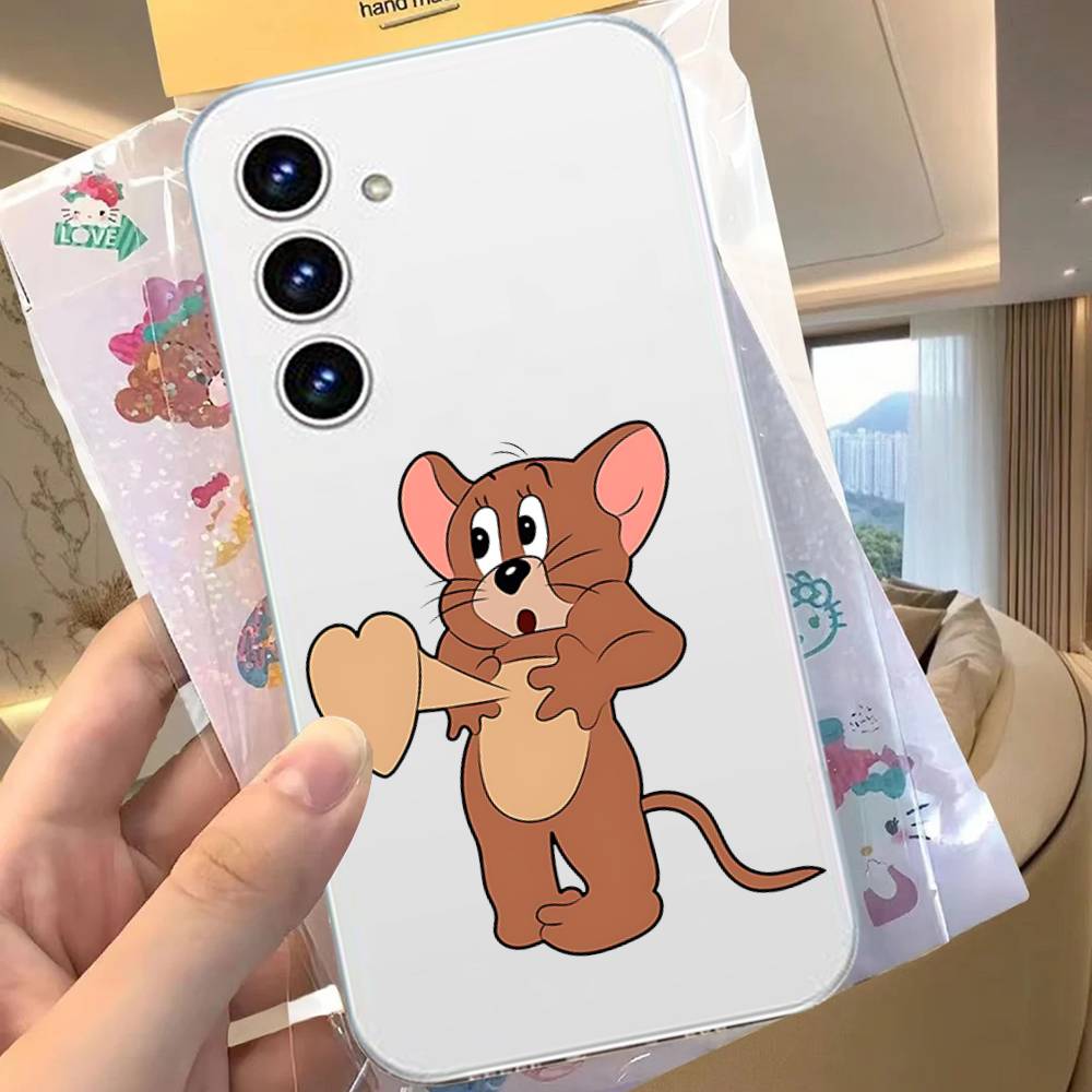 Coque de téléphone mignonne Jerry et Tom Pour Samsung Galaxy Coque transparente A52 A12 A51 S21 Edge S22ULTRA S23 S24 S20LITE Plus Ultra