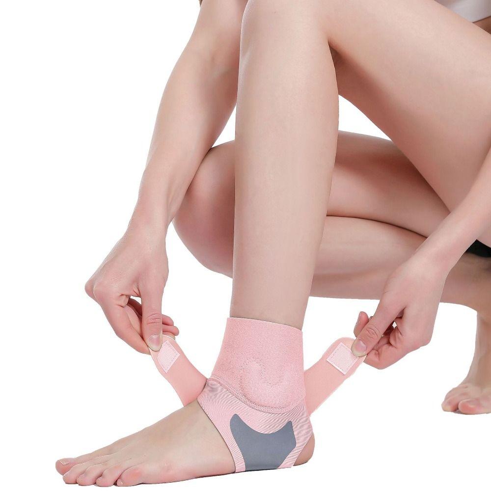 

Anti-Sprain Ankle Support Brace Elastic Sports Ankle Protector Compression Ankle Strap Basketball рожевий