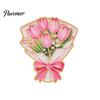 Artistic Floral Gift Bouquet Brooch Pin for Women, Enamel Romantic Flower Jewelry, Durable Zinc Alloy Lapel Coats Dresses And Scarves