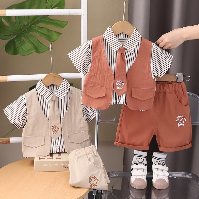Abbigliamento Estivo per Bambini Maschi Set Casual T-shirt e Pantaloncini per Bambini Outfit per Toddler e Neonati Tute per Bambini