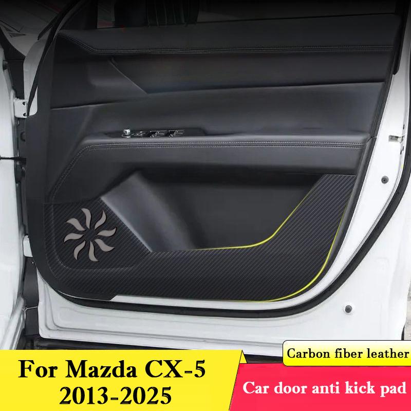Per Mazda CX-5 2013 - 2026 Protezione Anticalcio Portiera Auto Interni in Pelle Protezione Anti Sporco Adesivi Decorativi Adesivi Accessori