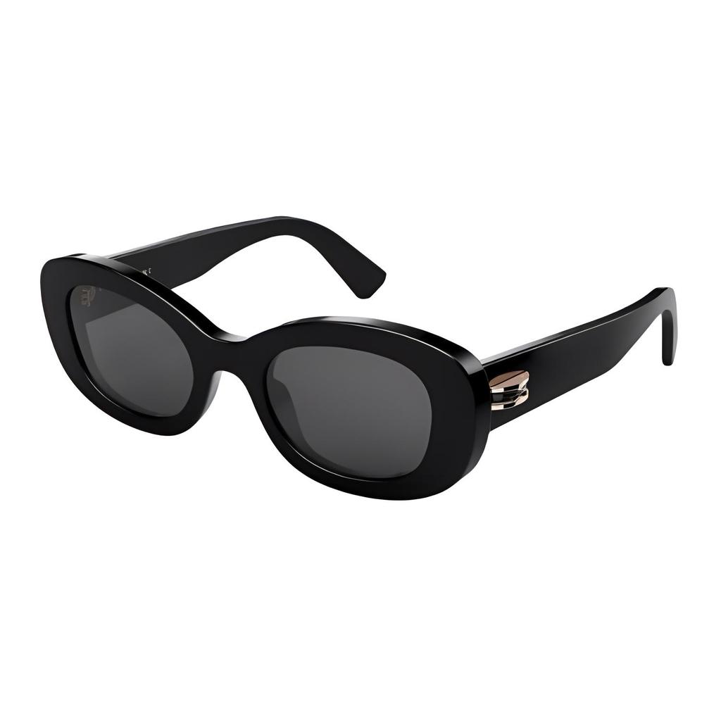 Bvlgari Oval Sunglasses With Aesthetic Elements Women Sunglasses Black BV40039I-01A