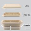 Portable 3-Piece Paint Set: Multifunctional Wash Bucket, Watercolor Gouache Palette, Color Mixing Box for Art Students